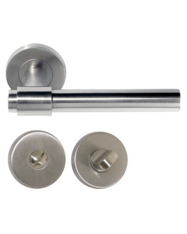 Puxador de porta IRATY inox escovado mate, Grau 3 uso intensivo