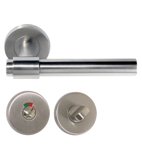Puxador de porta IRATY inox escovado mate, Grau 3 uso intensivo