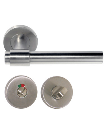 Puxador de porta IRATY inox escovado mate, Grau 3 uso intensivo