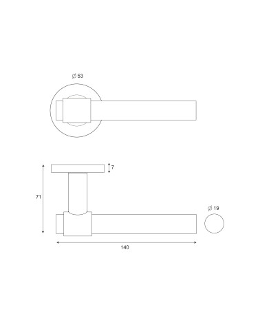 Puxador de porta IRATY inox escovado mate, Grau 3 uso intensivo