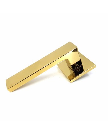 Puxador de porta cor ouro polido WARNA puxador design vista de perfil