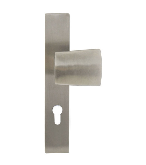 Puxador de entrada Thor inox escovado mate Cilindro