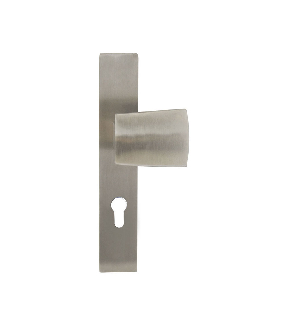 Puxador de entrada Thor inox escovado mate Cilindro