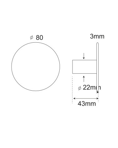 Desenho Cabide Disco fino D.80