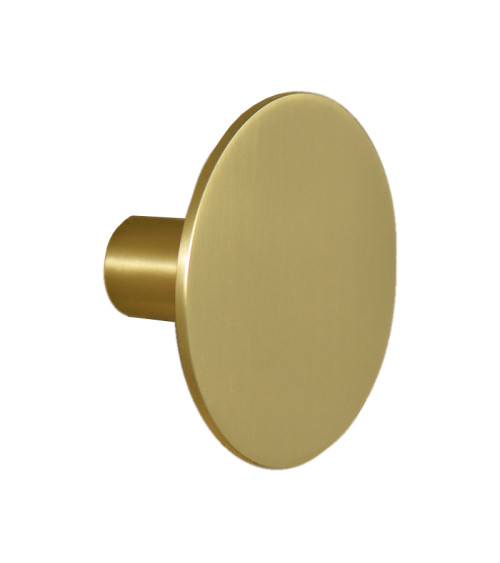 Cabide de parede disco Dourado acetinado D.80