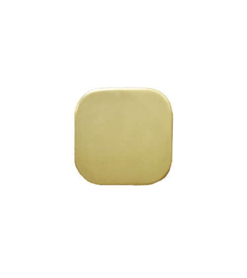 Cabide de parede quadrado fino em inox dourado acetinado D.60