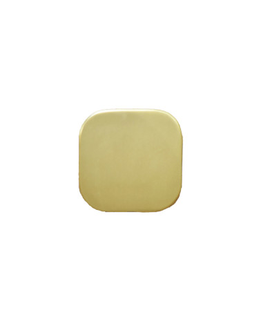 Cabide de parede quadrado fino em inox dourado acetinado D.60