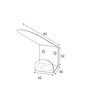 Desenho Cabide para coletividades inox 316