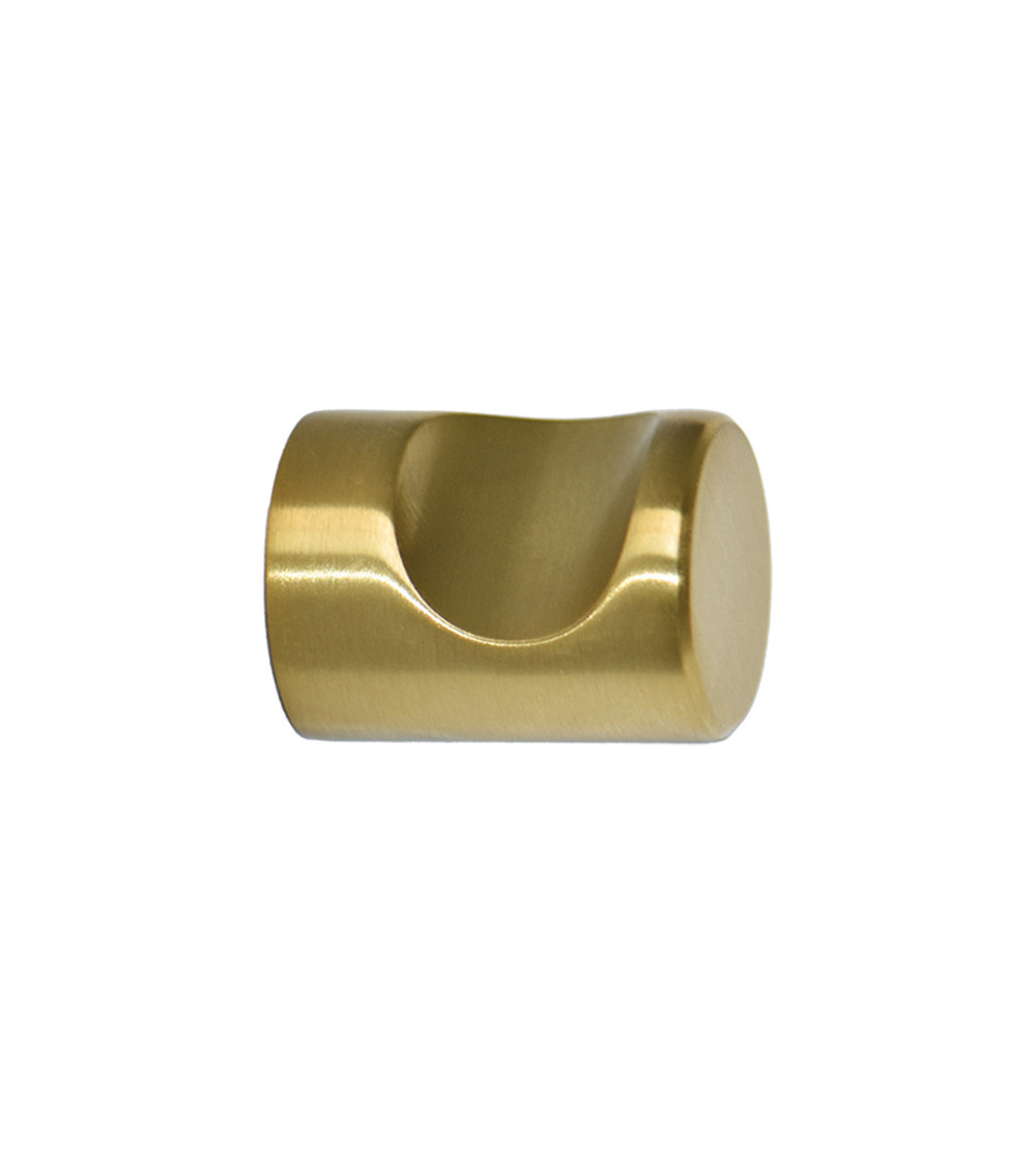 Botão de móvel com entalhe Dourado Acetinado