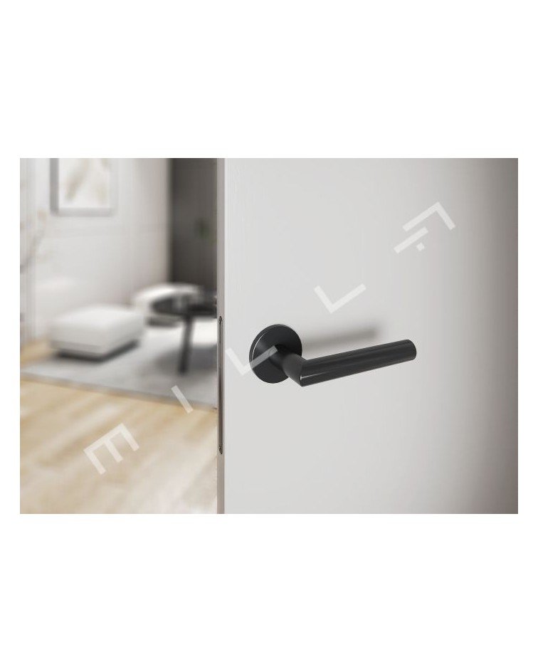 Puxador de porta clássico ARABIS design montado numa porta
