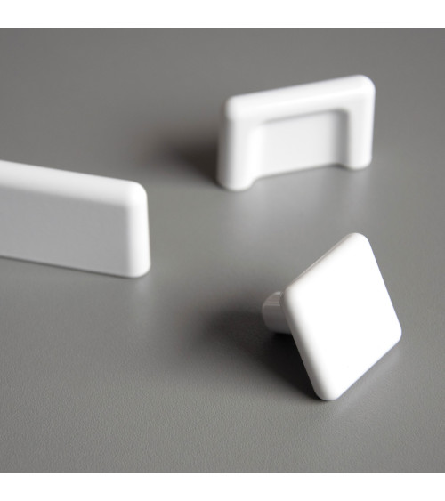 Botão de móvel branco NOX puxador design