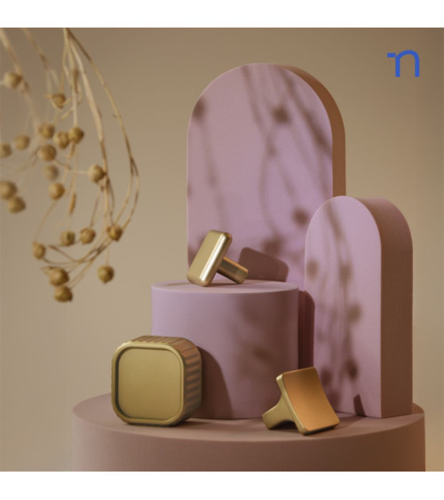 Botão de móvel dourado mate NOX puxador design
