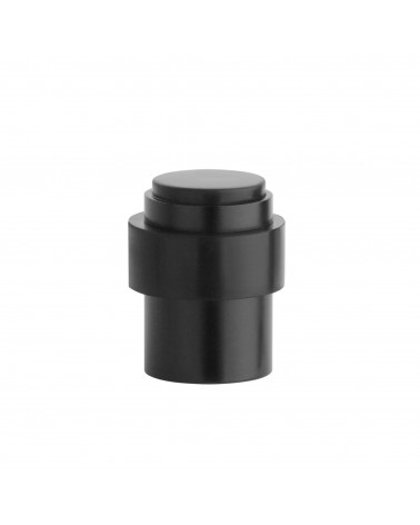 Batente de porta preto STOPPER, para chão e parede - puxador design
