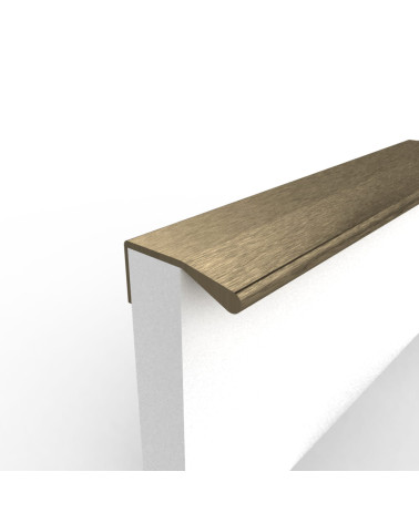 Puxador de móvel anodizado escovado COSTA puxador design fixado na borda de um painel branco