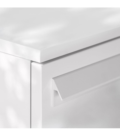 Puxador de móvel branco brilhante VERBA puxador design