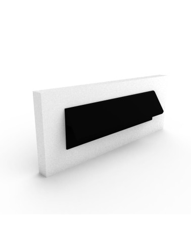 Puxador de móvel preto mate VERBA puxador design fixado num painel