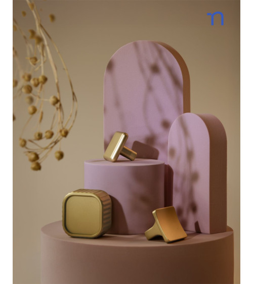Puxador de móvel dourado polido SIENA design