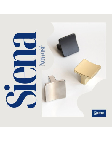 Puxador de móvel SIENA design apresentado sobre uma superfície branca